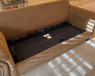 R32 - $100. Sleeper Sofa - On the 2nd floor. This great price involves you having at least 2 people strong enough to move it! 88" long x 38" deep x 38" tall to the top of the cushions. 
