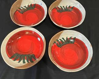 R74 - $20. Crate & Barrel - Made in Italy Pasta Bowls. There is some chipping on the rims. 