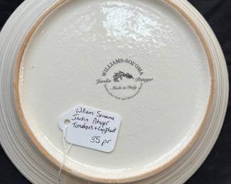 R87 - $35 PAIR. Williams Sonoma - Jardin Potager Tomatoes & Eggplant