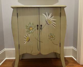 R5 - $60. Painted Storage Cabinet. Measures 26" x 15" x 23.5" tall. 