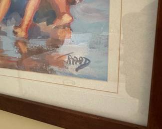 R14 - $40. PAIR of Beach Prints from Lucelle Raad. Each measures 18" x 30" framed. 