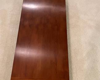 R1 - $1,450. Henredon Table with 6 Chairs. 2 Captains chairs / 4 regulars. Table Measures 76.5" x 44" x 30" tall.  2 leaves - Each leaf adds 20". Has table pads. 