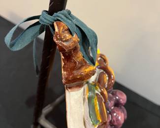 R125 - $40. Set of  Italian Capodimonte Style Wall Hangings. 13" tall each. 