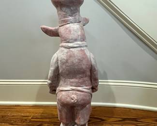 R50 - $60.  Vintage Fleur de Lis Chef Pig from Vintage Verandah - Terra Cotta. Measures 25" tall. 
