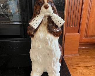 R77 - $85. Large Porcelain Spaniel. Measures 17" x 24" tall. Excellent Condition. 
