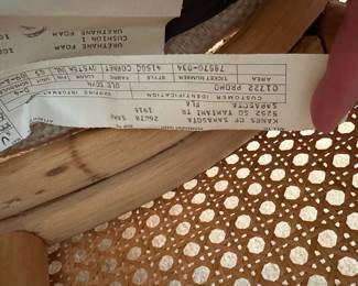 R11 - $150. Caned & Bamboo Side Chair from Lewittes Furniture with single cushion. Taylorsville, NC. Measures 24" x 24" x 38" tall.  Very good vintage condition - minor cushion wear!