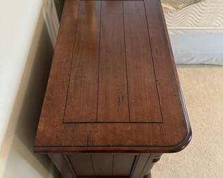 R6 - $150. PAIR of Large Nightstands. Measures 32" wide x 18" deep x 30.5" tall. 