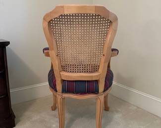 R124 - $50. Single Side Chair - does wiggle a little bit. Measures 24" wide x 37" tall.  Caning is in very good condition.  Great easy project for a handy person!