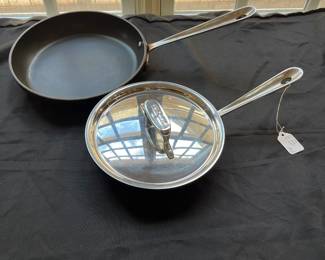 R89 - $20. Pair of All Clad Non Stick Pans. 8" and 10"