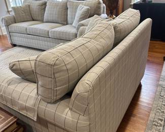 R3 - $1,250. Ethan Allen Sofa. "Bennett Roll-Arm Three Seat Sofa". Measures 83" long x 36" deep x 32" tall.  Excellent condition!