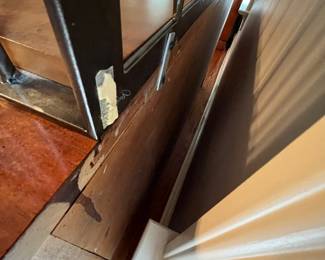 R110 - $350. Hickory White Buffet with added top. Measures 59" wide x 18" deep x 76" tall. Moves in 2 pieces. Bottom could be used as a buffet if you don't need/want the top part. 