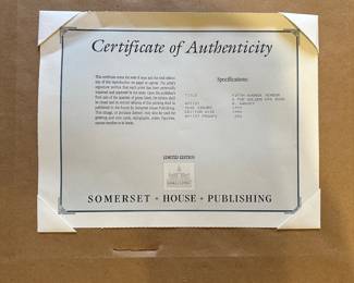 R22 - $125. "Fifth Avenue Vendor". Signed & Numbered G. Harvey Print. #1842/1950. Measures 16" x 21". 