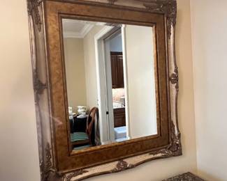 R120 - $125. Large Wall Mirror used in a formal dining area. Measures 36.25" x 43" tall. 