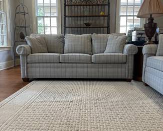 R3 - $1,250. Ethan Allen Sofa. "Bennett Roll-Arm Three Seat Sofa". Measures 83" long x 36" deep x 32" tall.  Excellent condition!