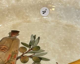 R21 - $20. Pasta Bowl. Made in Italy for M&T Distributors. Measures 13.5" across. 