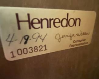 R111 - $400 EACH. Henredon Display Cabinets. Measures 40" wide x 18" deep x 83" tall. Glass shelves that are adjustable height. Excellent Condition!