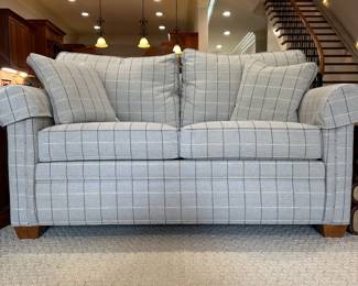 R3 - $1,250. Ethan Allen Sofa. "Bennett Roll-Arm Three Seat Sofa". Measures 83" long x 36" deep x 32" tall.  Excellent condition!