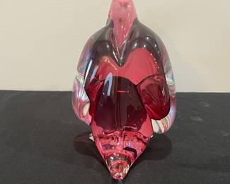 R51 - $150. Murano Glass Duck ( has chip on one toe). Measures 12" wide x 8" tall. 