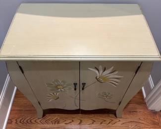 R5 - $60. Painted Storage Cabinet. Measures 26" x 15" x 23.5" tall. 