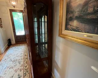 R111 - $400 EACH. Henredon Display Cabinets. Measures 40" wide x 18" deep x 83" tall. Glass shelves that are adjustable height. Excellent Condition!