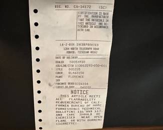 R28 -$150. Black Rocking Recliner from La-Z-Boy. Measures 34" wide x 38" tall.  Rocks until you put the foot rest out and then it locks for a nap! Soft leather - very gently used. Headrest is not stained. 