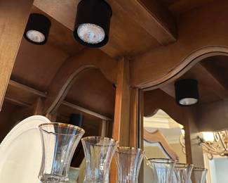 R2 - $950. Henredon Lighted Breakfront China Cabinet. Measures 70" wide x 20" deep x 92" tall. Moves in 2 pieces. 