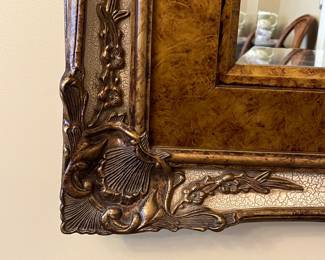 R120 - $125. Large Wall Mirror used in a formal dining area. Measures 36.25" x 43" tall. 