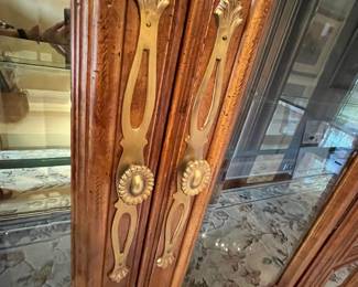 R111 - $400 EACH. Henredon Display Cabinets. Measures 40" wide x 18" deep x 83" tall. Glass shelves that are adjustable height. Excellent Condition!