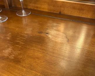 R2 - $950. Henredon Lighted Breakfront China Cabinet. Measures 70" wide x 20" deep x 92" tall. Moves in 2 pieces. 