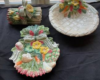 R88 - $60. Fitz & Floyd Herb Garden 8 Pc Set. 