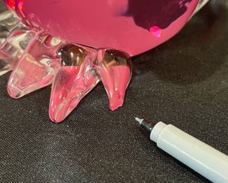 R51 - $150. Murano Glass Duck ( has chip on one toe). Measures 12" wide x 8" tall. 