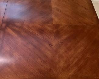 R1 - $1,450. Henredon Table with 6 Chairs. 2 Captains chairs / 4 regulars. Table Measures 76.5" x 44" x 30" tall.  2 leaves - Each leaf adds 20". Has table pads. 