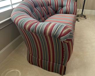 R46 - $275. Ethan Allen Loveseat in excellent condition. Measures 68" wide x 36" deep x 32" tall. This sitting area was mostly for looks - this doesn't look sat on at all. 