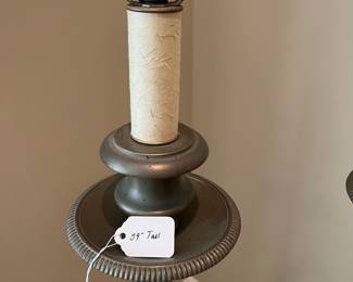 R105 - $50.  PAIR of Floor Lamps. Measures 59" tall. No shades. 