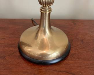 R101 - $250. PAIR of Frederick Cooper Brass Lamps. Measures 34.5" tall. 