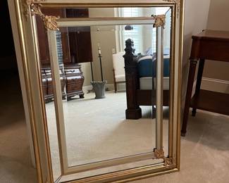 R107 - $95. Large Ethan Allen Wall Mirror. Measures 31.5" x 39.5". 
