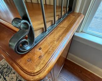 R110 - $350. Hickory White Buffet with added top. Measures 59" wide x 18" deep x 76" tall. Moves in 2 pieces. Bottom could be used as a buffet if you don't need/want the top part. 