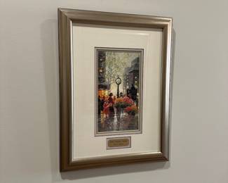 R22 - $125. "Fifth Avenue Vendor". Signed & Numbered G. Harvey Print. #1842/1950. Measures 16" x 21". 