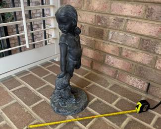 R42 - $25. Hen Feathers Sculpture. Measures 20" tall. Heavy resin material. 