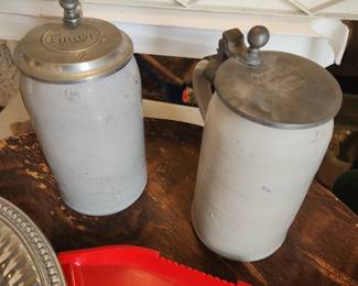 German salt glaze steins 