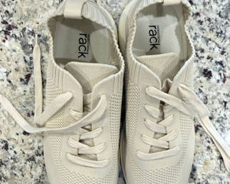 Lot 2: Nordstrom Rack Women's Beige/Cream Knit Sneakers Size 9