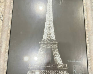 Lot 9: Eiffel Tower Portrait Framed Print, Silver Frame, 16 x 20