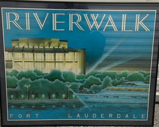 Lot 312: Riverwalk Fort Lauderdale Framed Art Print