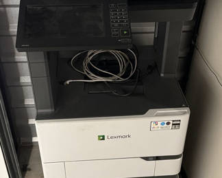 Lot 60: Lexmark multifunction printer with document feeder and multiple paper trays