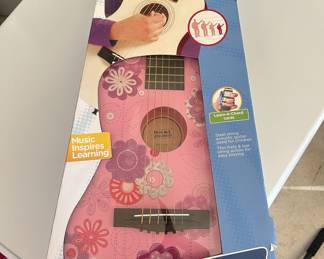 Lot 25: First Act Discovery Pink Floral Acoustic Toy Guitar, Youth Size