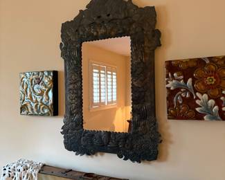 Ornate framed mirror