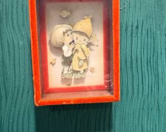 Vintage Betsy Clark 3D shadow box framed