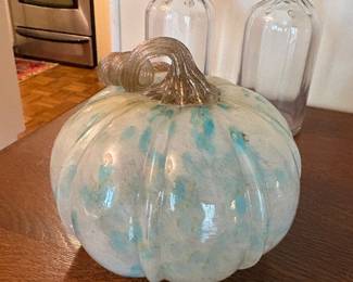Glass pumpkin multi colored