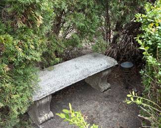 Concrete  garden bench