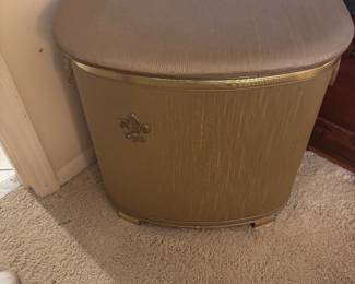 Vintage Gold Laundry Hamper
